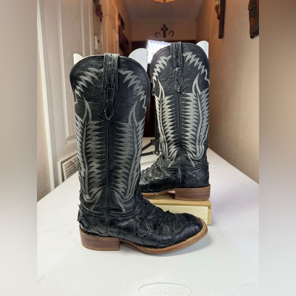 Lucchese Shoes - LUCCHESE CLASSIC Pirarucu Fish Made in USA Women boots Size 7 Extremely rare